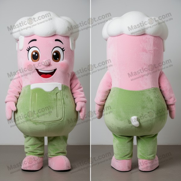 Emerald green playful green beer mascot - Masticot.com