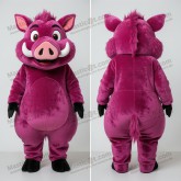 Magenta gepolstertes Wildschwein-Maskottchen - Masticot.com