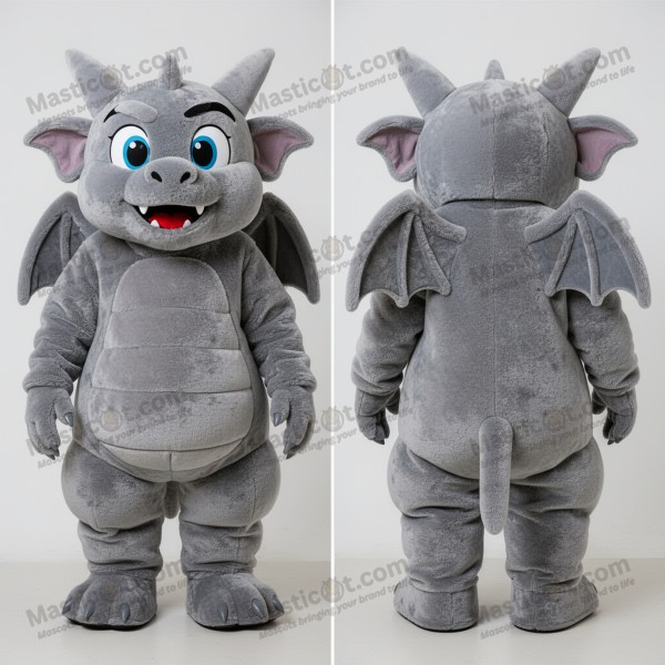 Gray imposing gargoyle mascot - Masticot.com