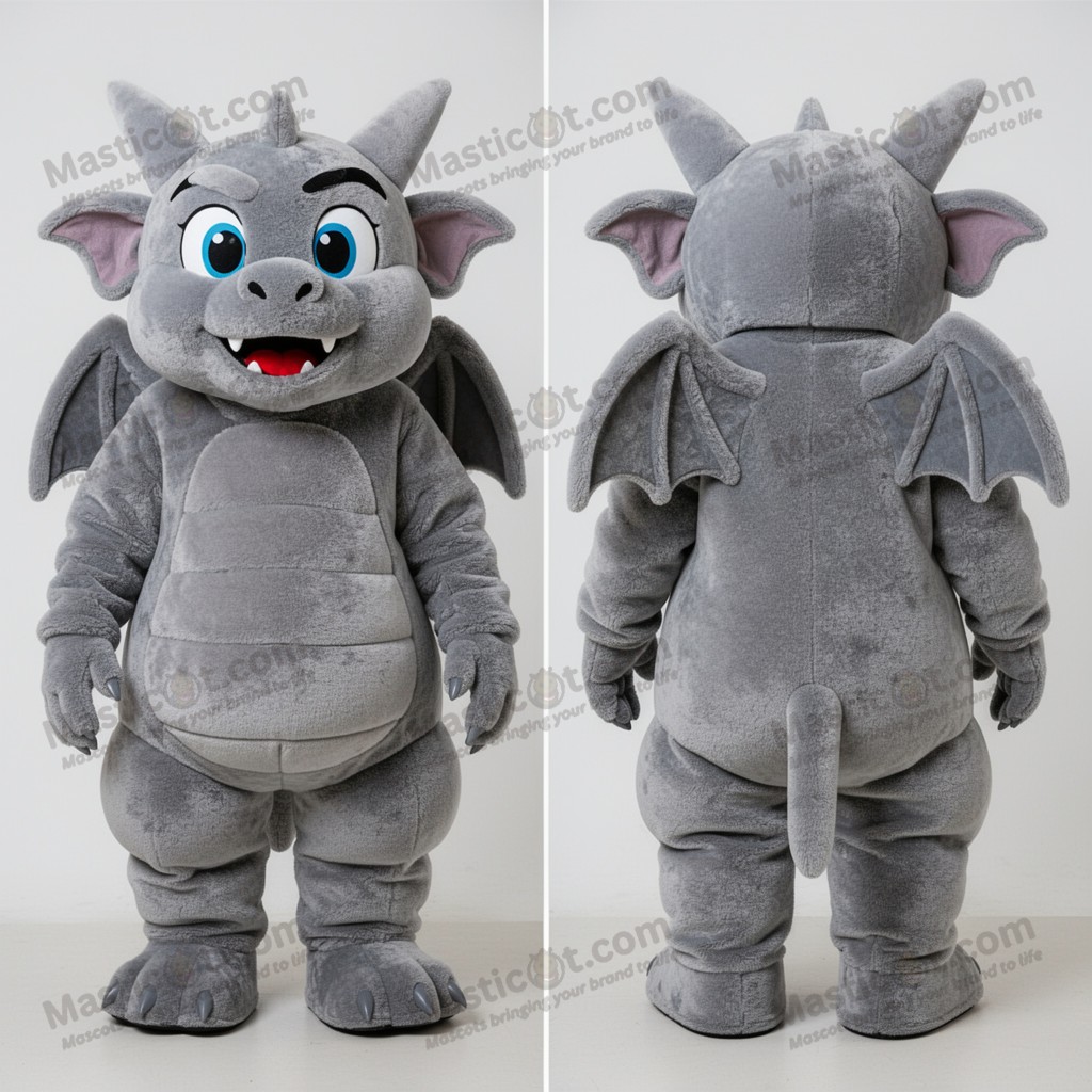 Gray imposing gargoyle mascot - Masticot.com