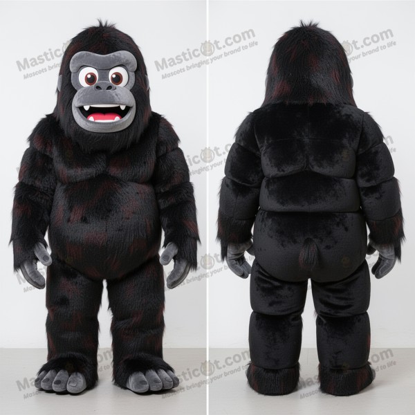 Maskot Sasquatch z aksamitnego ebony - Masticot.com