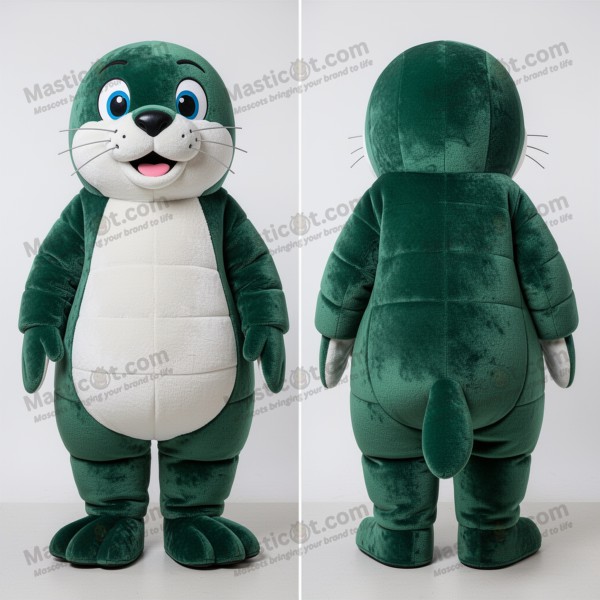 Mascota de Foca Juguetona en Verde Bosque - Masticot.com