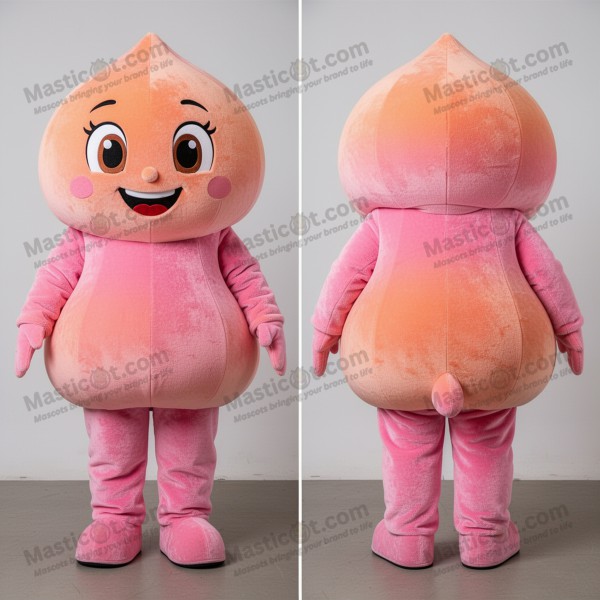 Peach colored jaunty acrobat mascot - Masticot.com