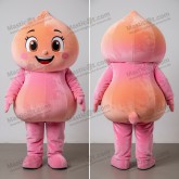 Mascote acrobata alegre em cor de pêssego - Masticot.com