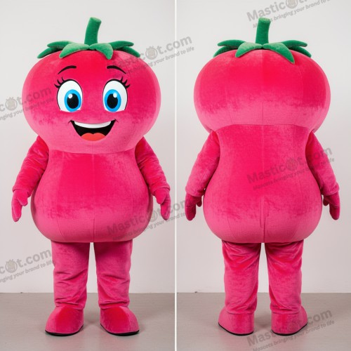 Lys rosa plump tomat-maskot - Tomat - MASTICOT_19052 - Masticot.com