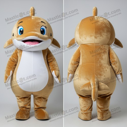 Golden plush whale mascot - Whale - MASTICOT_1907 - Masticot.com