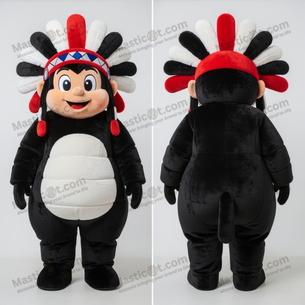 Midnight blue broad shouldered chief mascot - Masticot.com