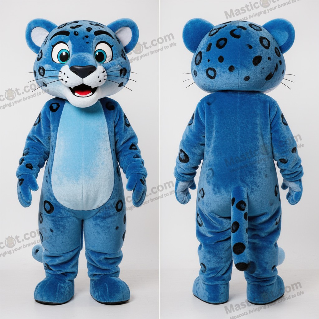 Mascotte jaguar bleue élégante - Jaguar - MASTICOT_19515 - Masticot.com