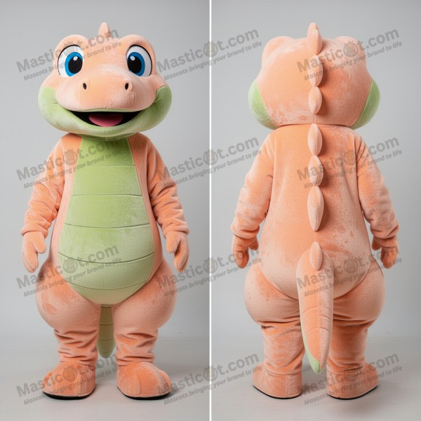Peach velvety lizard mascot - Masticot.com