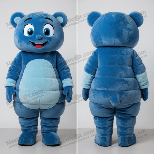 Velvety blue cheerful goulash mascot - Masticot.com