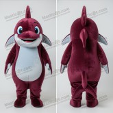 Maroon velvety swordfish mascot - Masticot.com