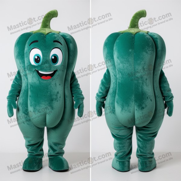 Teal vibrant pepper mascot - Masticot.com