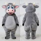 Grå sammetsfleeceko-maskot - Masticot.com
