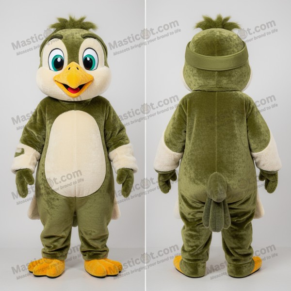 Olive velvety pigeon mascot - Masticot.com
