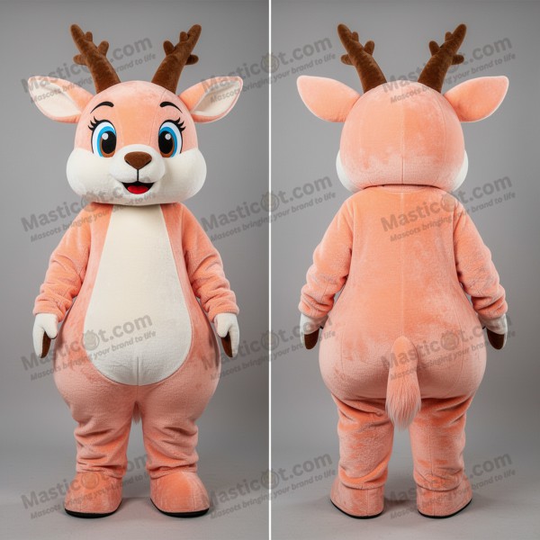 Peach soft gazelle mascot - Masticot.com