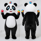 Zwarte speelse jugglemascot - Jongleren - MASTICOT_19799 - Masticot.com
