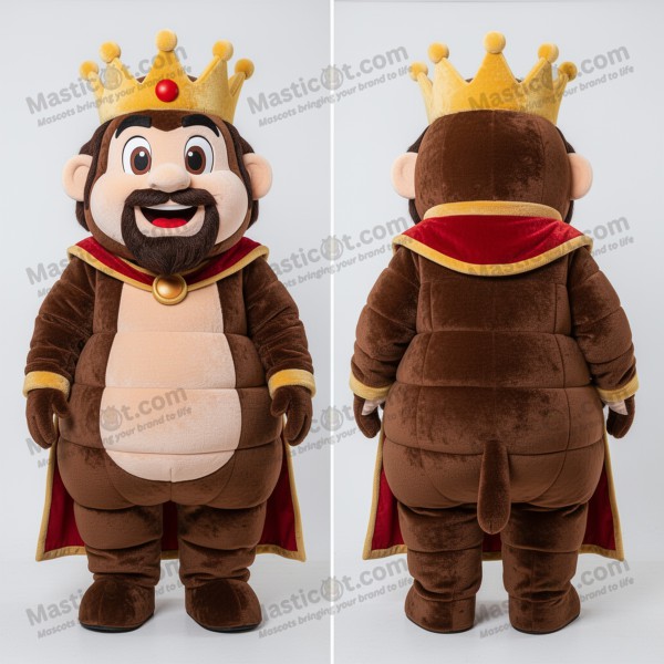 Brown regal king mascot - Masticot.com