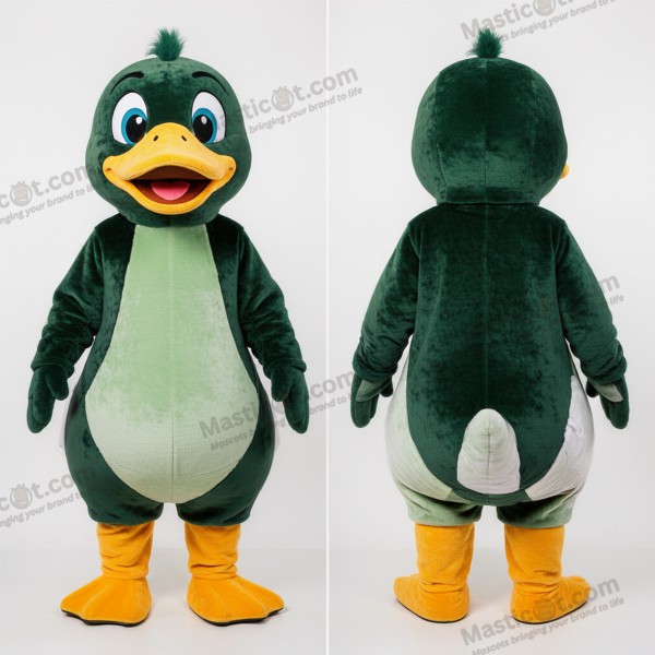 Bosgroene ronde muskuseend mascotte - Muskuseend - MASTICOT_20084 - Masticot.com