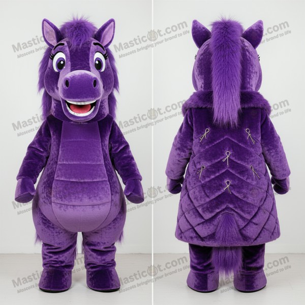 Violet velvety mare mascot - Masticot.com