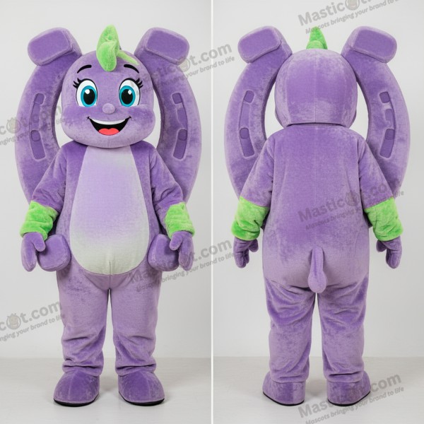 Lavendel Fluweel Paardenhoef Mascotte - Hoefijzer - MASTICOT_20177 - Masticot.com