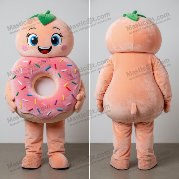 Mascota de dona suave y redondeada de durazno - Masticot.com