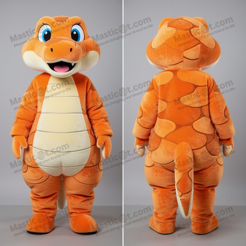 Rust orange velvety python mascot - Masticot.com