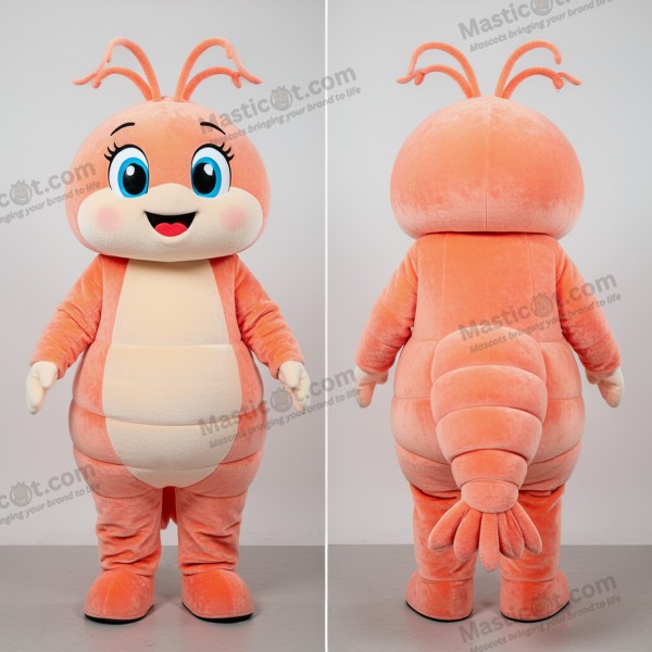 Vibrante garnaal-scallopie mascotte - Garnalen Scampi - MASTICOT_20361 - Masticot.com
