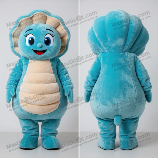 Mascota de Ostra Velour Cyan - Masticot.com