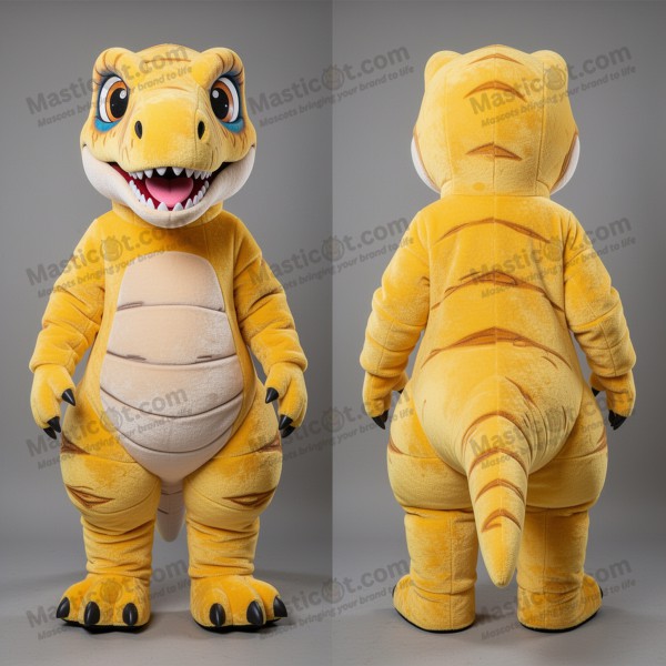 Solgul Utahraptor Maskot i Plysj - Masticot.com
