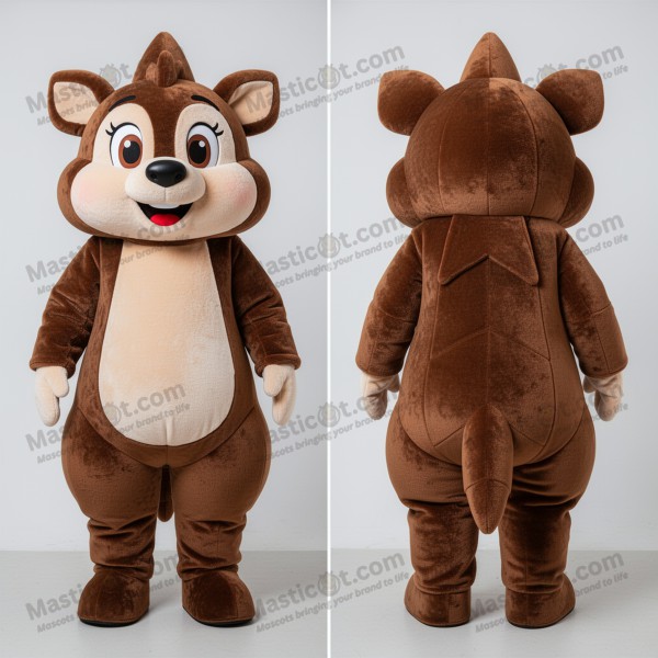 Velvety brown arrow bear arrow of love mascot - Masticot.com