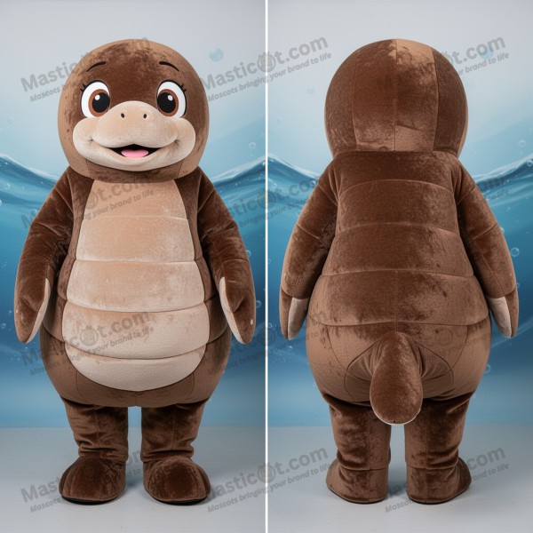 Blød brun stellars søko maskot - Masticot.com