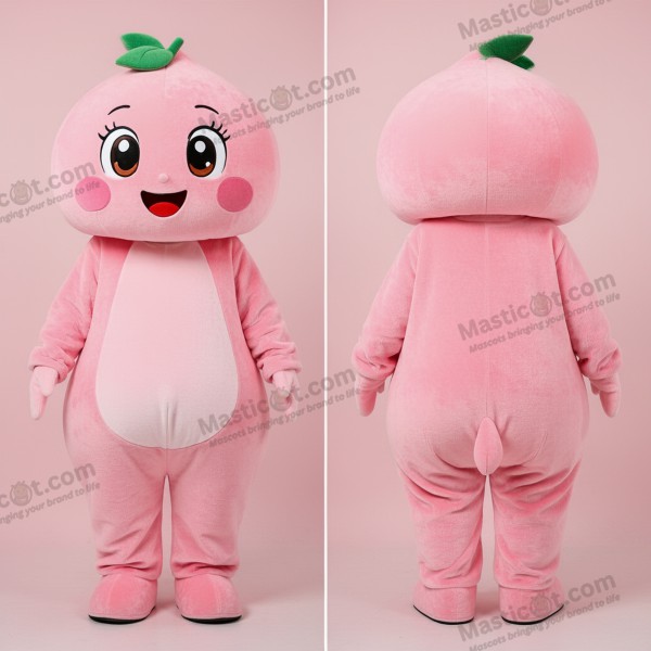 Mascotte Alliance Pêche Ronde Rose Blush
