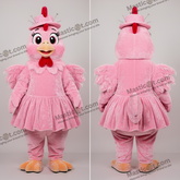 Pink fluffy hens mascot - Hens - MASTICOT_20689 - Masticot.com