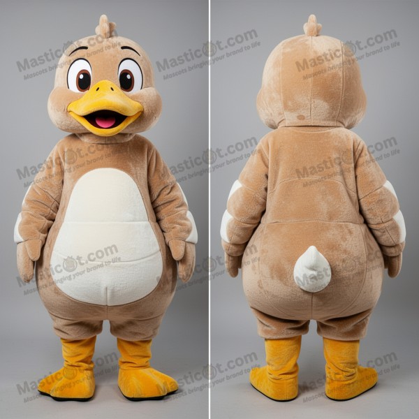 Tan plush gentle geese mascot - Masticot.com