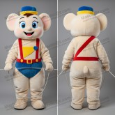 Kremfarget linedanser-maskot - Masticot.com