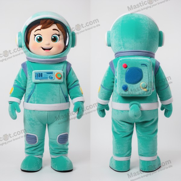 Blå Tegneserie Astronaut Maskot - Astronaut - MASTICOT_20812 - Masticot.com