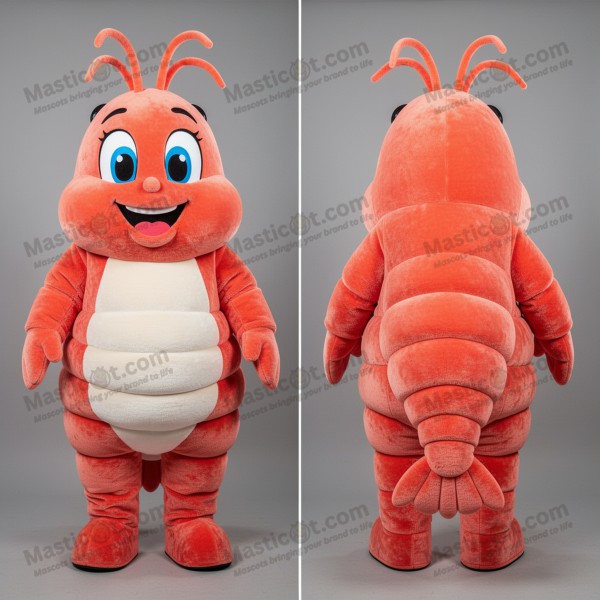 Velvety olive green shrimp scampi mascot - Masticot.com