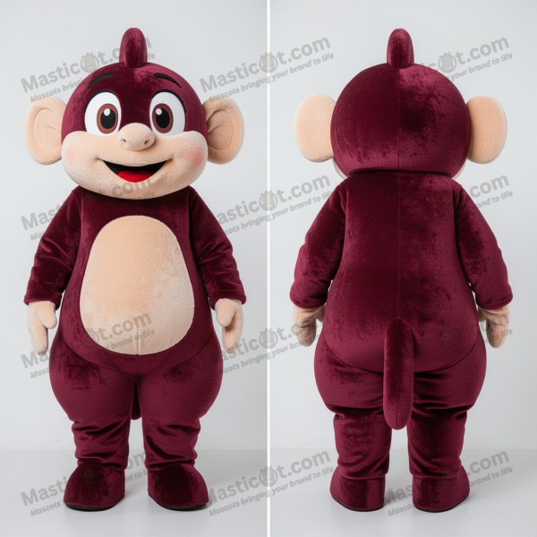 Maroon flowing skirt ceviche mascot - Masticot.com