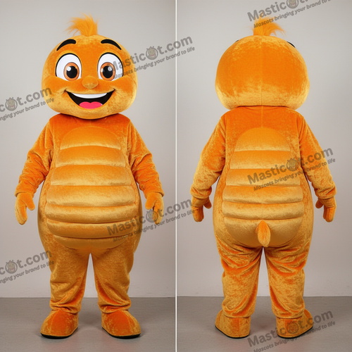 Mascotte mandarine dorée joyeuse - Mandarin - MASTICOT_20862 - Masticot.com