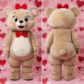 Beige cuddly teddy bear mascot - Masticot.com