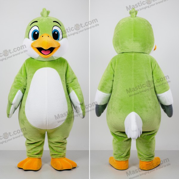 Maskot racek hravý limetkově zelený - Racek - MASTICOT_20905 - Masticot.com