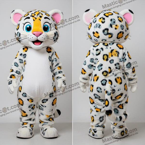 Elfenbenshvit flekkete leopardmaskot