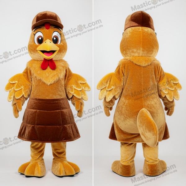 Mascotă Pufosă de Pui cu Unt Auriu - Pui cu unt - MASTICOT_20922 - Masticot.com