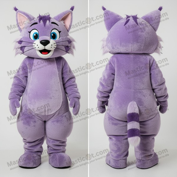 Lavender Plush Forest Bobcat Mascot - Masticot.com
