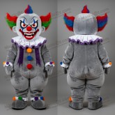Mascotte de clown maléfique gris sinistre - Clown Maléfique - MASTICOT_2082 - Masticot.com