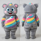 Muted gray flowing gown candy mascot - Candy - MASTICOT_2099 - Masticot.com