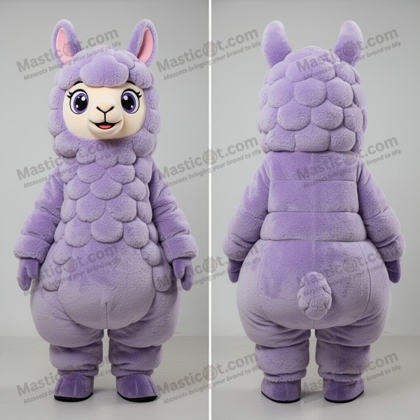 Lavendel myk alpaka maskot - Masticot.com