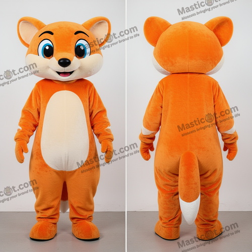 Rust orange playful mongoose mascot - Mongoose - MASTICOT_21481 - Masticot.com