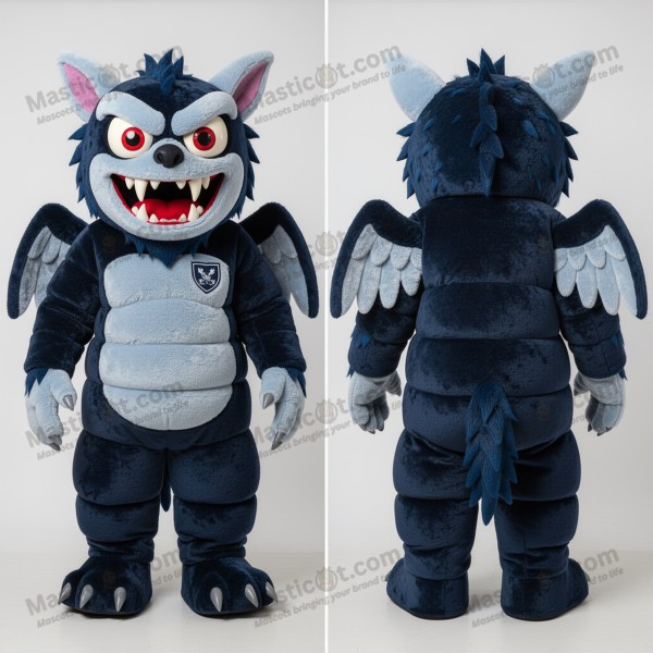 Teal velvety harpy mascot - Masticot.com
