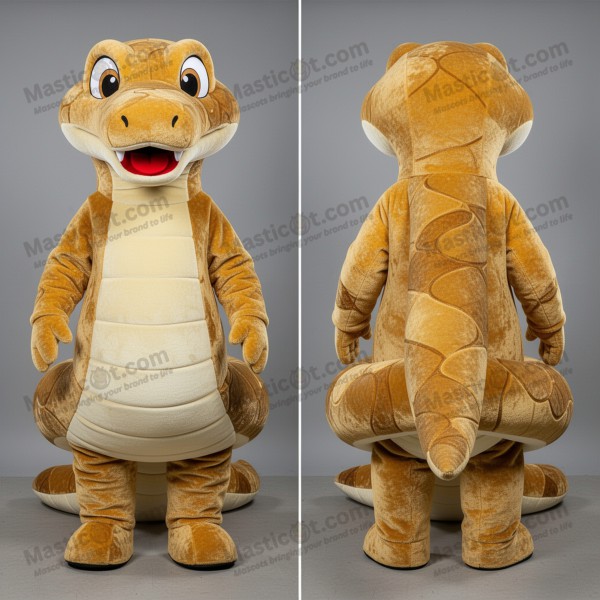 Mascota Titanoboa Dorada Cartoon - Masticot.com